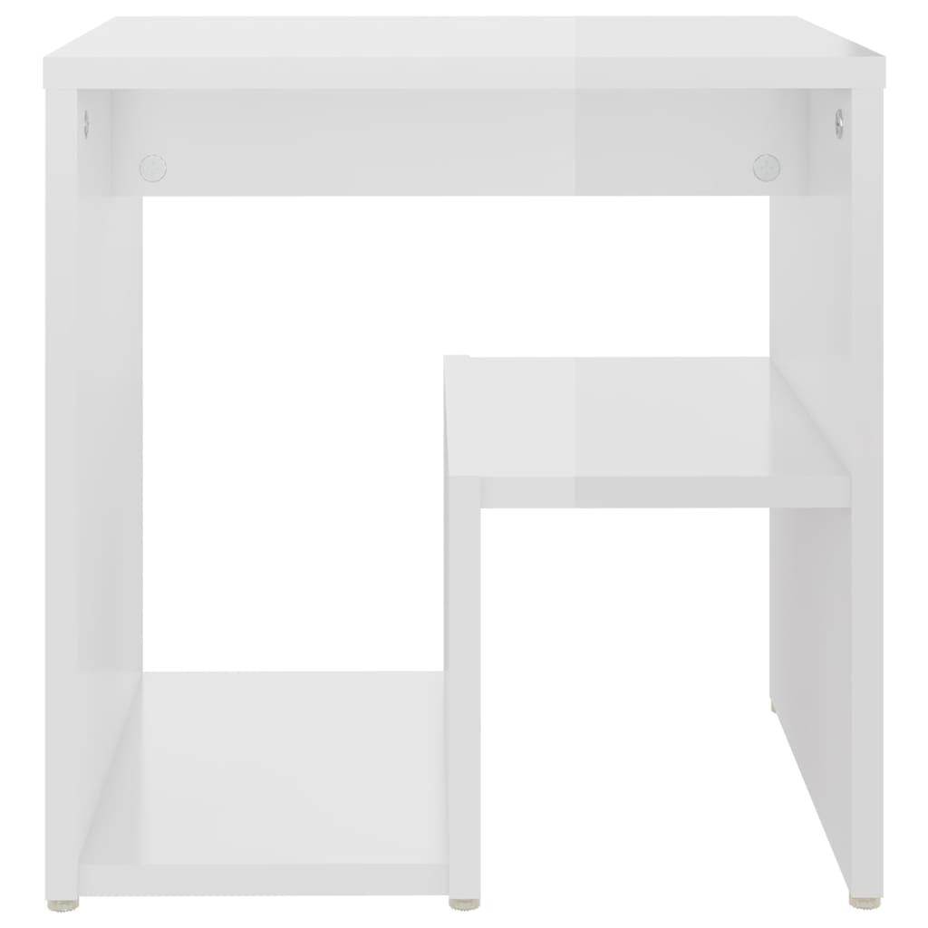 Vidaxl nachtkastje 40x30x40 cm bewerkt hout hoogglans wit
