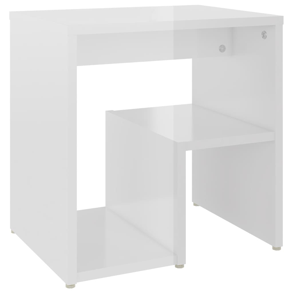 Vidaxl nachtkastjes 2 st 40x30x40 cm bewerkt hout hoogglans wit