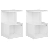 Vidaxl nachtkastjes 2 st 35x35x55 cm bewerkt hout hoogglans wit