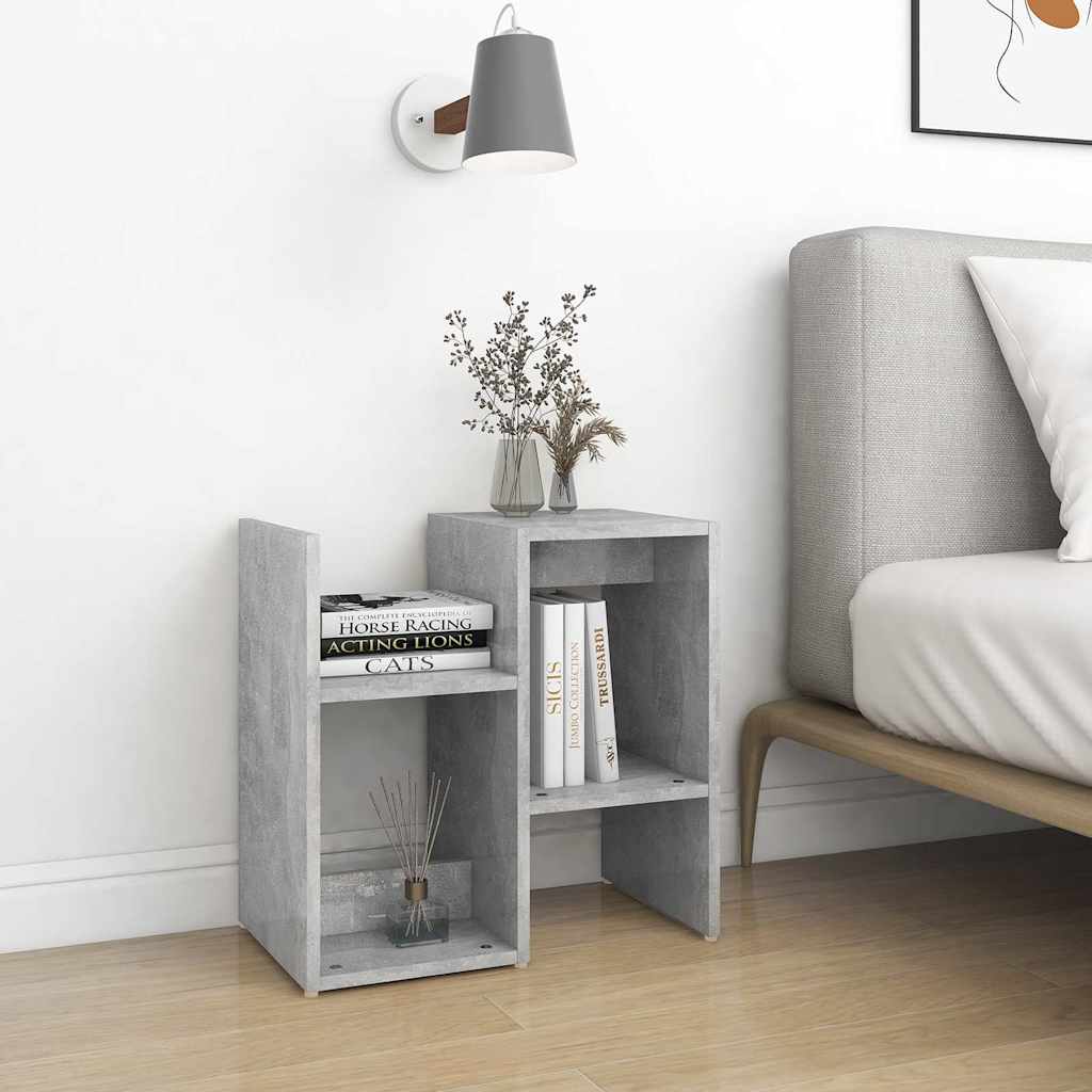 Vidaxl nachtkastjes 2 st 50x30x51,5 cm bewerkt hout betongrijs