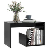 Vidaxl bijzettafel 59x36x38 cm bewerkt hout zwart