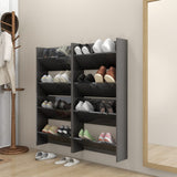 Vidaxl Wall Shoe Szafle 4 ST 60x18x60 cm Wood Gloss Grey