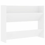Vidaxl wandschoenenkast 80x18x60 cm bewerkt hout wit