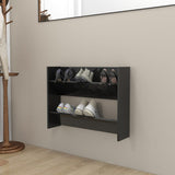 Vidaxl Wall Shoe Armadiet 80x18x60 cm Properpata in legno Black