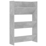Vidaxl wandschoenenkast 60x18x90 cm spaanplaat betongrijs