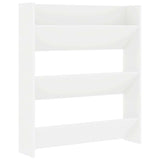 Vidaxl wandschoenenkast 80x18x90 cm bewerkt hout wit