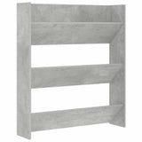 Vidaxl wandschoenenkast 80x18x90 cm spaanplaat betongrijs