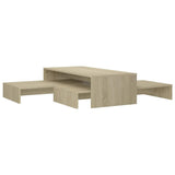 Vidaxl salontafelset 100x100x26,5 cm bewerkt hout sonoma eikenkleurig