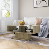 Vidaxl salontafel 103,5x50x44,5 cm bewerkt hout sonoma eikenkleurig
