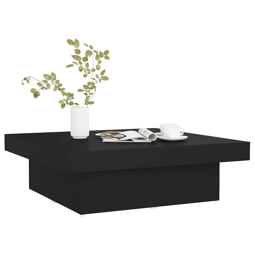Vidaxl salontafel 90x90x28 cm bewerkt hout zwart