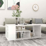 Vidaxl salontafel 100x50x40 cm bewerkt hout hoogglans wit