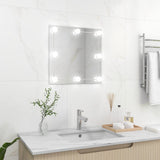 Vidaxl wall mirror with LED lamps square glass