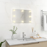 Vidaxl wall mirror with LED lamps rectangular glass