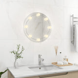 Vidaxl Wall mirror with LED lamps around glass