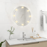 Vidaxl Wall mirror with LED lamps around glass