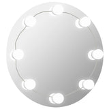 Vidaxl Wall mirror with LED lamps around glass