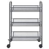 Vidaxl keukentrolley 3-laags 46x26x54 cm ijzer grijs