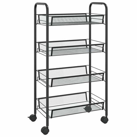 Vidaxl keukentrolley 4-laags 46x26x85 cm ijzer zwart