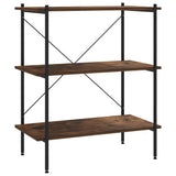 Vidaxl opbergrek 3-laags 80x40x92 cm zwart en naturel
