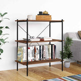 Vidaxl opbergrek 3-laags 80x40x92 cm zwart en naturel