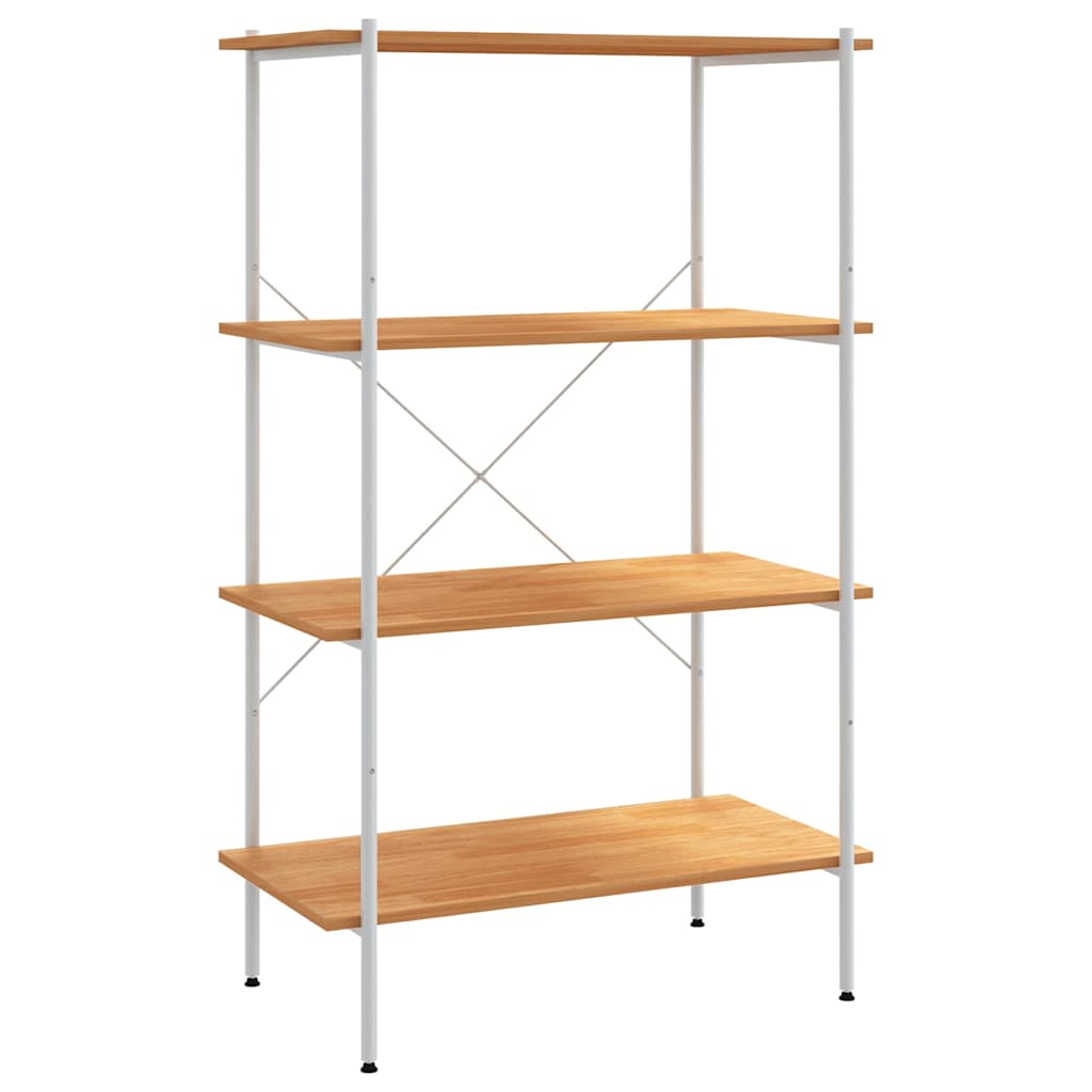Vidaxl opbergrek 4-laags 80x40x130 cm wit en eikenkleurig