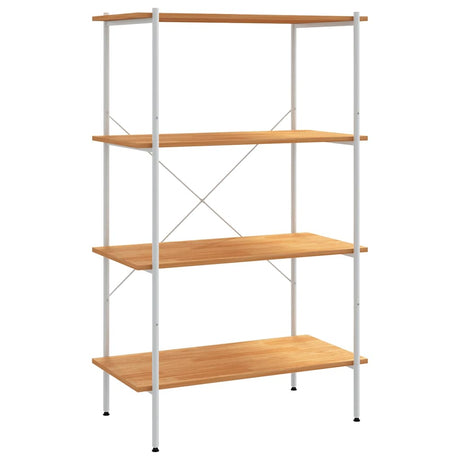 Vidaxl opbergrek 4-laags 80x40x130 cm wit en eikenkleurig