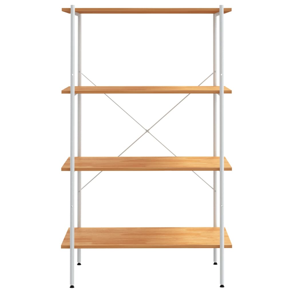 Vidaxl opbergrek 4-laags 80x40x130 cm wit en eikenkleurig