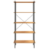 Vidaxl opbergrek 5-laags 80x40x163 cm zwart en eikenkleurig