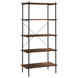 Vidaxl opbergrek 5-laags 80x40x163 cm zwart en naturel
