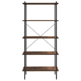 Vidaxl opbergrek 5-laags 80x40x163 cm zwart en naturel
