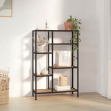 Vidaxl boekenkast 80x30x120 cm staal en bewerkt hout