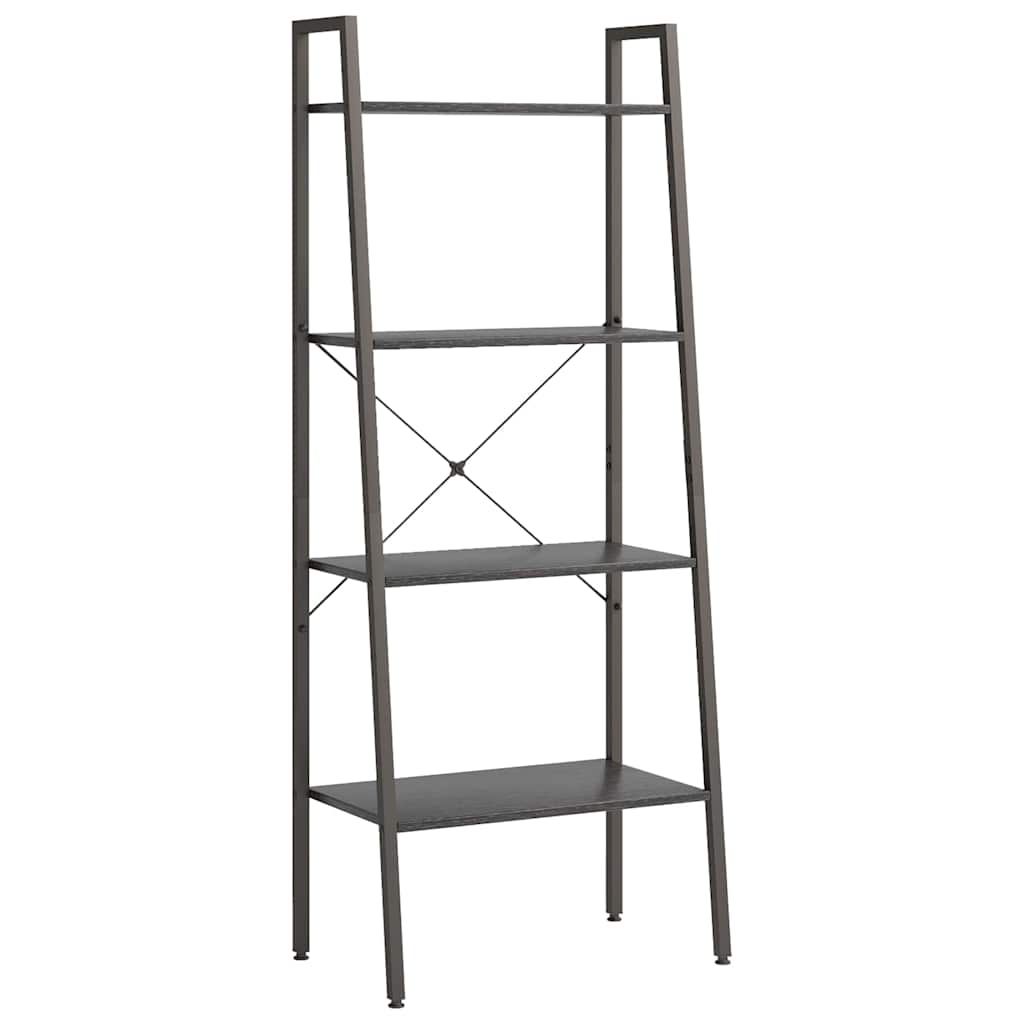 Vidaxl opbergmeubel met 4 schappen 56x35x140 cm zwart