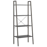 Vidaxl opbergmeubel met 4 schappen 56x35x140 cm zwart