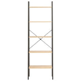 Vidaxl opbergmeubel met 5 lagen 56x35x174 cm lichtbruin en zwart