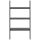 Vidaxl ladderrek met 3 schappen 64x34x116 cm zwart