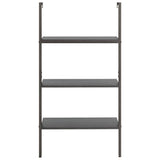 Vidaxl ladderrek met 3 schappen 64x35x120,5 cm zwart