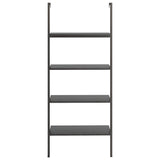 Vidaxl ladderrek met 4 schappen 64x35x152,5 cm zwart