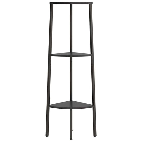 Vidaxl hoekkastje met 3 schappen 45,5x31,5x120 cm zwart