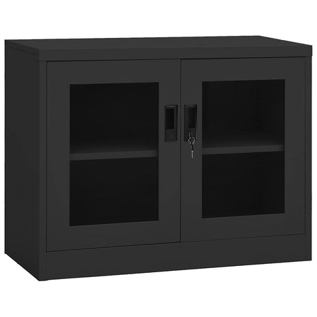 Vidaxl kantoorkast 90x40x70 cm staal antracietkleurig