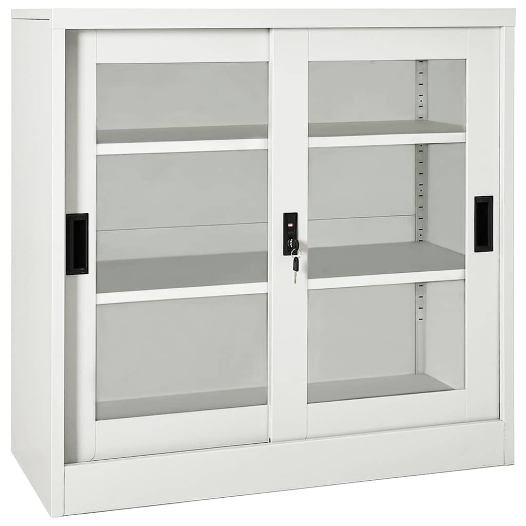 Vidaxl roldeurkast 90x40x90 cm staal lichtgrijs