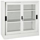 Vidaxl roldeurkast 90x40x90 cm staal lichtgrijs