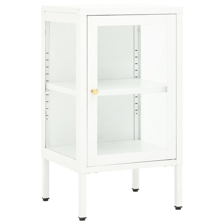 Vidaxl dressoir 38x35x70 cm metaal en glas
