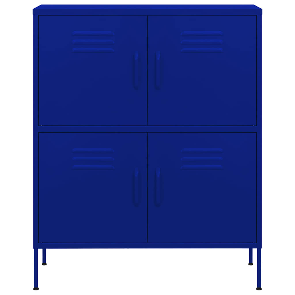 Vidaxl opbergkast 80x35x101,5 cm staal marineblauw