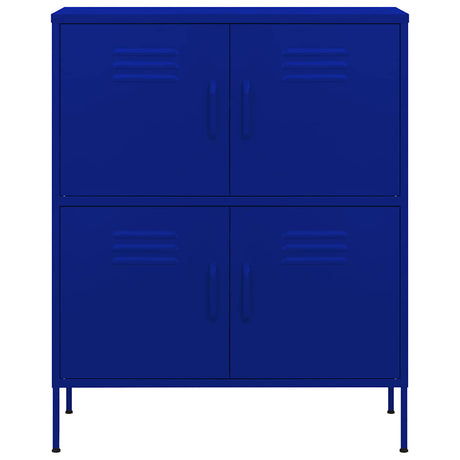 Vidaxl opbergkast 80x35x101,5 cm staal marineblauw