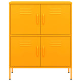 Vidaxl opbergkast 80x35x101,5 cm staal mosterdgeel
