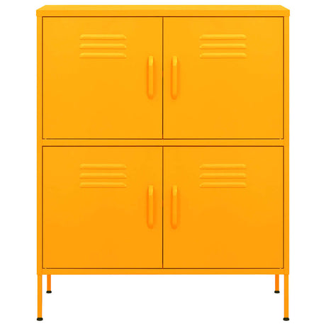 Vidaxl opbergkast 80x35x101,5 cm staal mosterdgeel