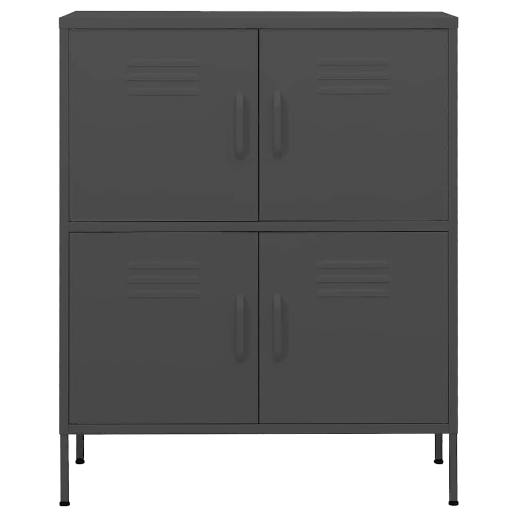 Vidaxl opbergkast 80x35x101,5 cm staal antracietkleurig