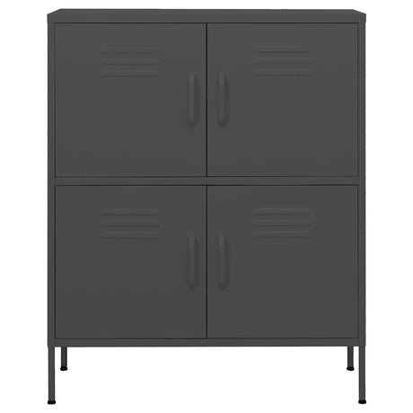 Vidaxl opbergkast 80x35x101,5 cm staal antracietkleurig