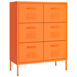Vidaxl ladekast 80x35x101,5 cm staal oranje