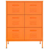 Vidaxl ladekast 80x35x101,5 cm staal oranje